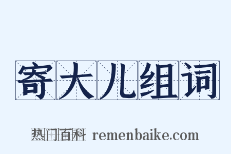 寄大儿组词是什么意思的图片